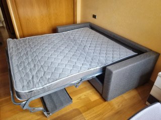 Sofá cama tipo italiano gris (cama 150cm)