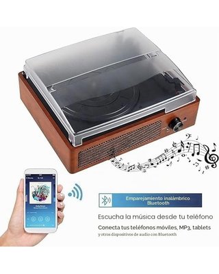 ★ Tocadiscos + 2x Altavoces pasivos, 3 velocidades