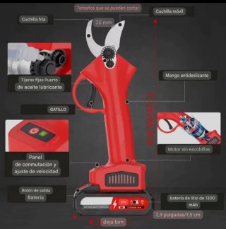Tijeras Podar Eléctricas Recargables (2 Baterías)