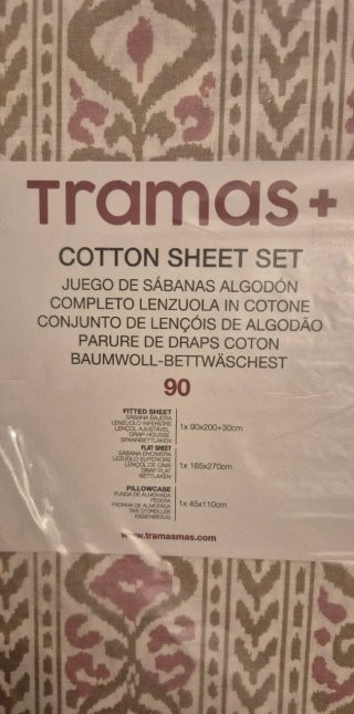 Dos juegos de sábanas. Algodón 100% Cama 90 cm