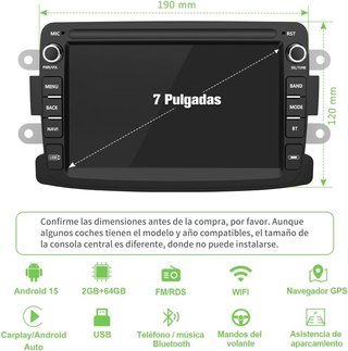 AWESAFE Radio Android 15 2+64 GB Renault Dacia