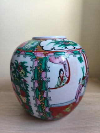 Jarrón Chino Porcelana Multicolor