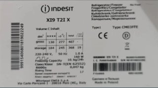 Frigorífico No Frost Indesit.