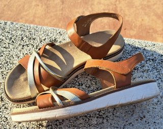 Sandalias Remonte Marrón y Plata Talla 43