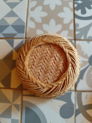 Confezione da 3 mini cestini in bambù naturale