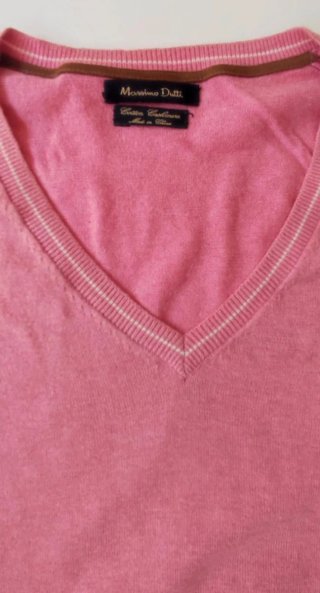 Jersey Massimo Dutti Rosa V-Neck
