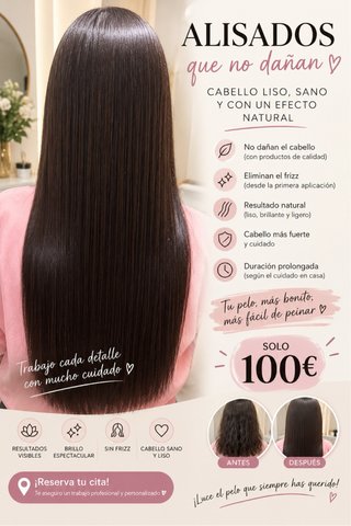 Alisado de cabello profesional