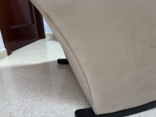 Sillón mecedora beige tela