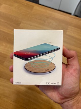 Cargador Inalámbrico Móvil Madera