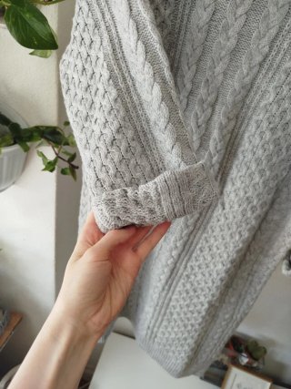 Vestido jersey Bershka gris ochos talla única