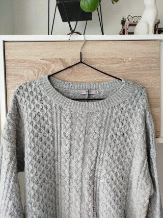 Vestido jersey Bershka gris ochos talla única