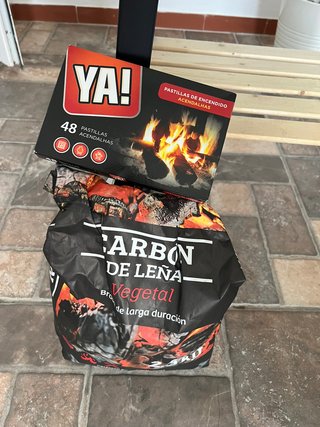 Barbacoa Carbón Usada 1 Vez