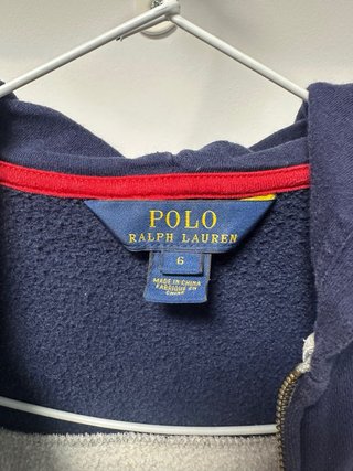 Sudadera Polo Ralph Lauren cremallera talla 6