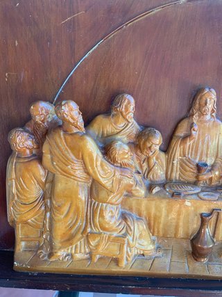 Relieve La Última Cena madera