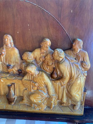 Relieve La Última Cena madera