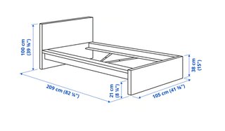 Estructura Cama Blanca 90x200 cm