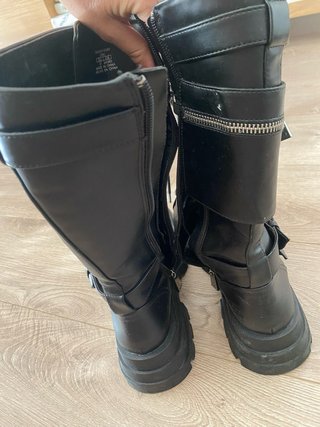 Botas altas Zara T37 Biker Militar