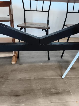 Mesa Comedor Madera y Metal Ikea