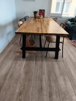 Mesa Comedor Madera y Metal Ikea
