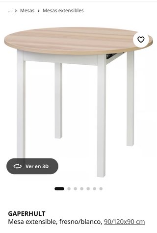 Mesa redonda extensible IKEA Gaperhult