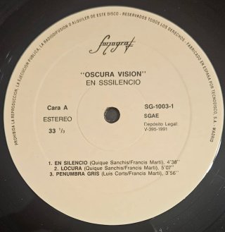 Vinilo En Sssilencio Oscura Visión