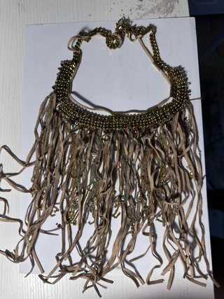 Collana donna con frange e perline