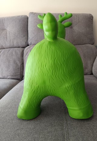 Juguete bebés Reno saltarín verde para bebés