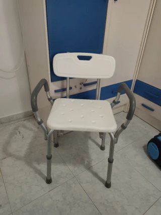 Silla de ducha con asiento y respaldo