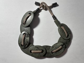 Collana donna ovali beige verde oliva