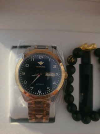 Reloj Oupinke G3323 Azul y Dorado