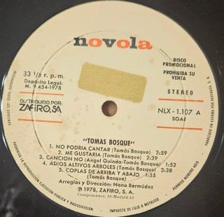 Vinilo Tomás Bosque NLX-1107
