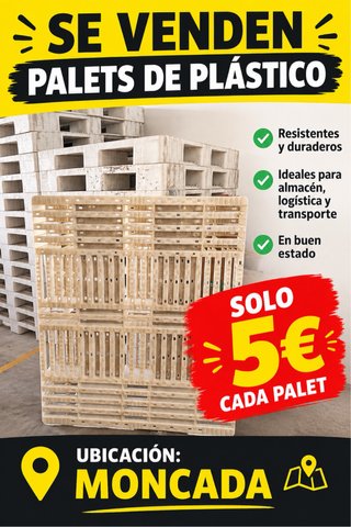 Palets de plástico resistentes - 5€