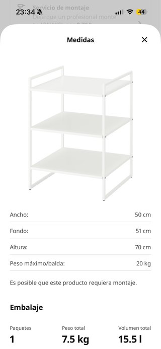 Estantería Ikea JONAXE Blanca