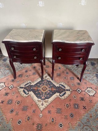 2 Mesitas Auxiliares Mármol y Madera 50€ cada una