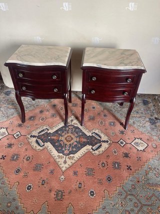 2 Mesitas Auxiliares Mármol y Madera 50€ cada una