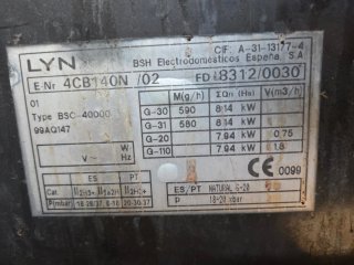 Cocina de gas natural LYNX 3 fuegos