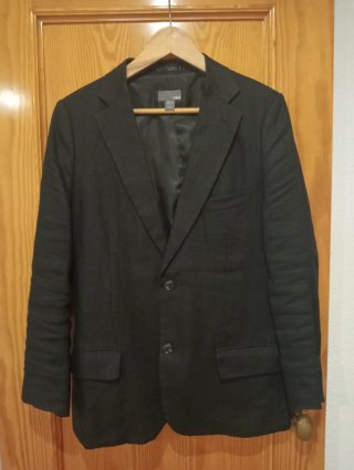 Americana H&M Negra Lino