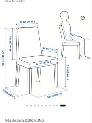 Sillas Comedor Bergmund IKEA (2 unidades)