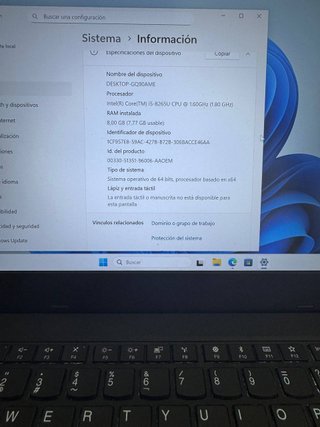 Ordenador portátil lenovo Thinkpad i5 8 GENERACIÓN