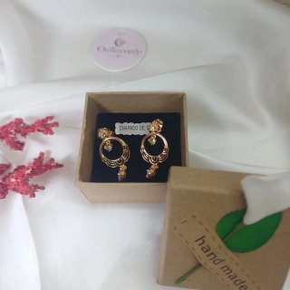 Pendientes Zíngara Chapado Oro y Cristal