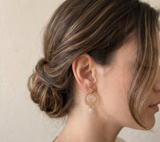 Pendientes Zíngara Chapado Oro y Cristal