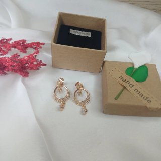 Pendientes Zíngara Chapado Oro y Cristal