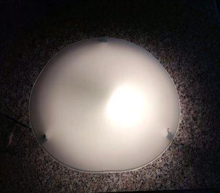 Plafoniera Semicircolare Vetro