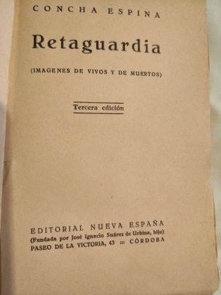 Libro RETAGUARDIA de Concha Espina