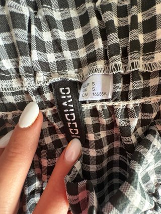 Top vichy / gingham H&M Divided Talla S con lazo