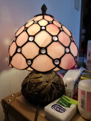 Lámpara Tiffany Cristal Base Libélulas
