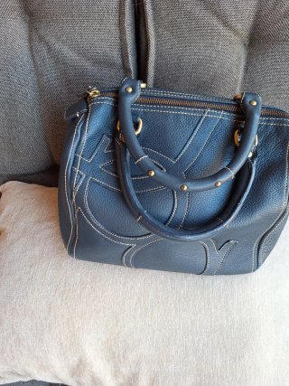 Bolso Piel Azul Purificación García