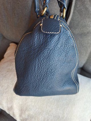 Bolso Piel Azul Purificación García