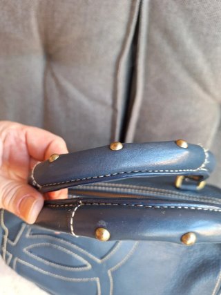 Bolso Piel Azul Purificación García