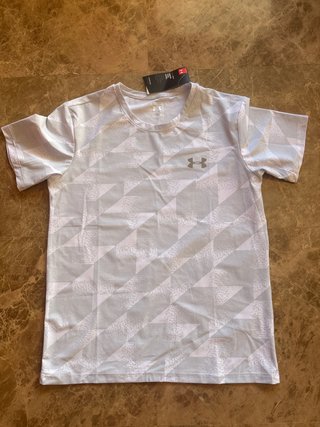 Camiseta Under Armour Hombre Gris/Blanco